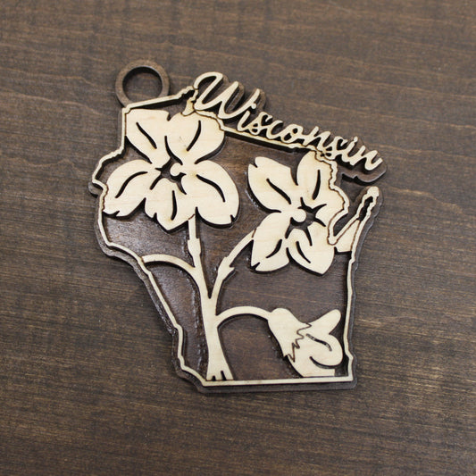 State Flower Christmas Ornament