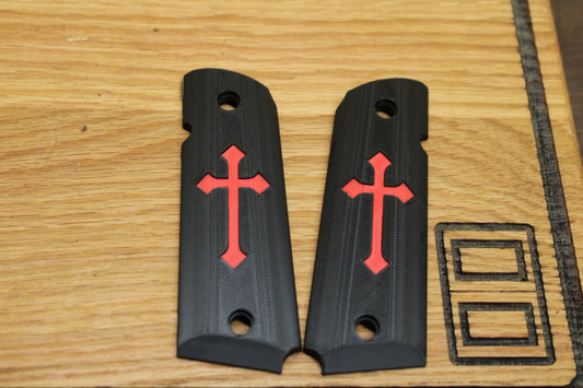 3D Printed PLA 1911 Grip with Cross