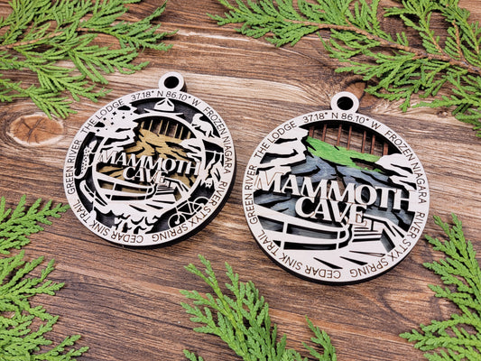 National Park- Laser Cut Wooden Christmas Ornaments Set 3 M-Z