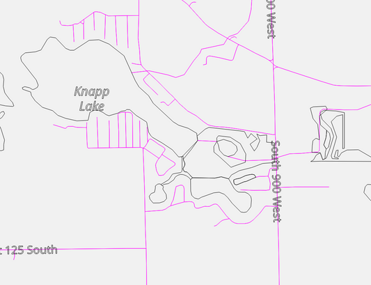 Knapp Lake Indiana Topographic Depth Map