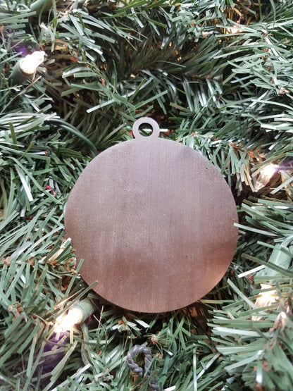 United States-State- Laser Cut Christmas Ornaments-Wood