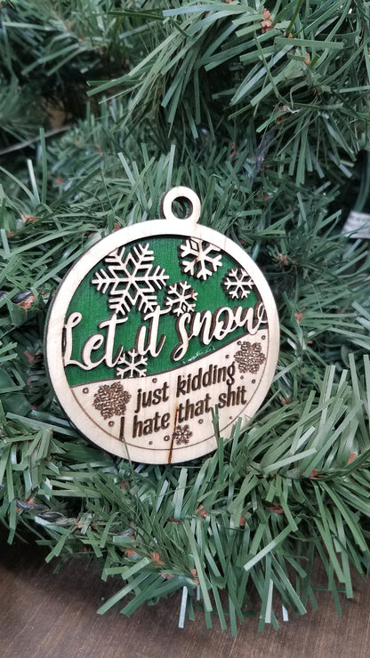 Naughty But Nice- Laser Cut Wooden Ornaments
