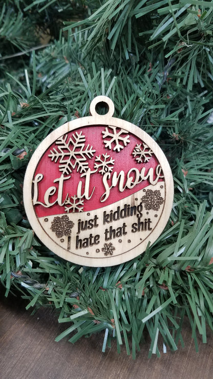 Naughty But Nice- Laser Cut Wooden Ornaments