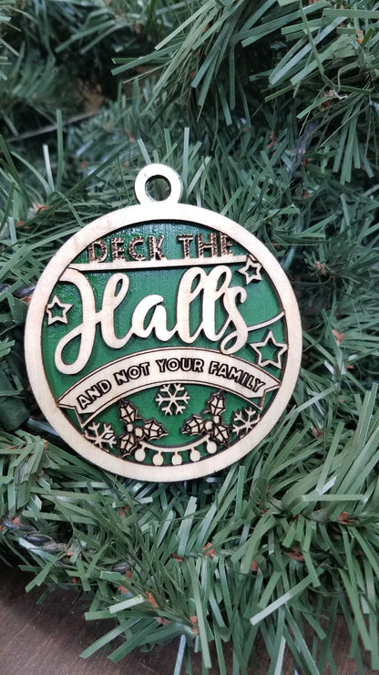 Naughty But Nice- Laser Cut Wooden Ornaments