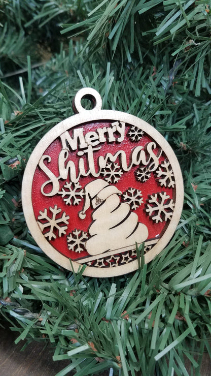 Naughty But Nice- Laser Cut Wooden Ornaments