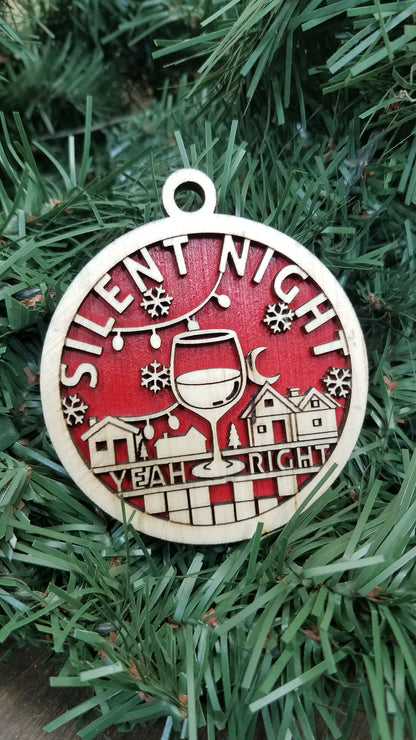 Naughty But Nice- Laser Cut Wooden Ornaments