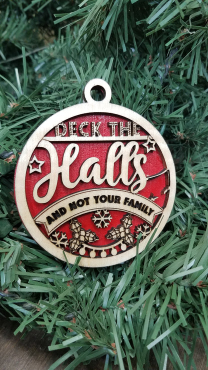 Naughty But Nice- Laser Cut Wooden Ornaments