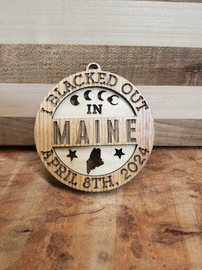 Solar Eclipse Laser Cut  Ornament-Wood-13 States