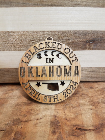 Solar Eclipse Laser Cut  Ornament-Wood-13 States