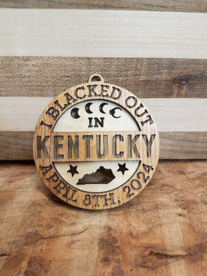 Solar Eclipse Laser Cut  Ornament-Wood-13 States