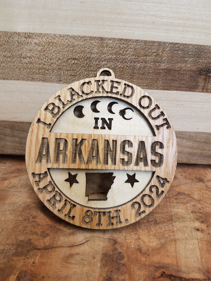Solar Eclipse Laser Cut  Ornament-Wood-13 States