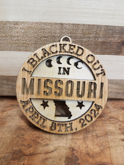 Solar Eclipse Laser Cut  Ornament-Wood-13 States
