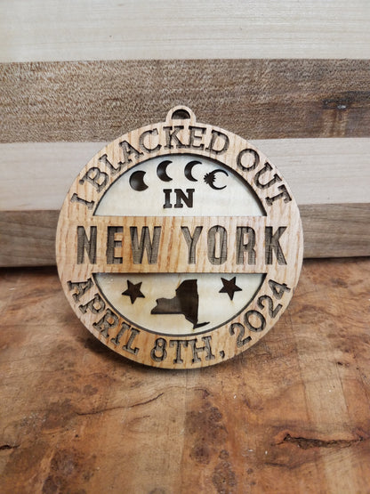 Solar Eclipse Laser Cut  Ornament-Wood-13 States