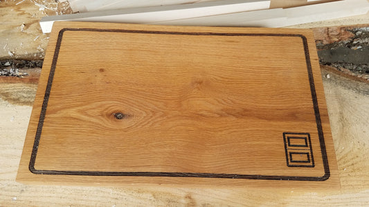 Square Body  Red Oak Slab Cutting Board