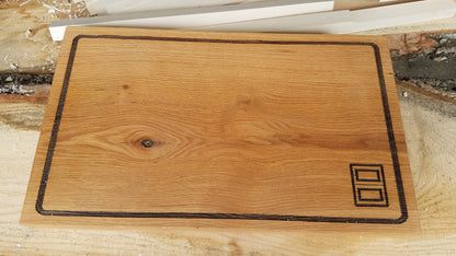 Square Body Red Oak Slab Cutting Board-Custom Engraving
