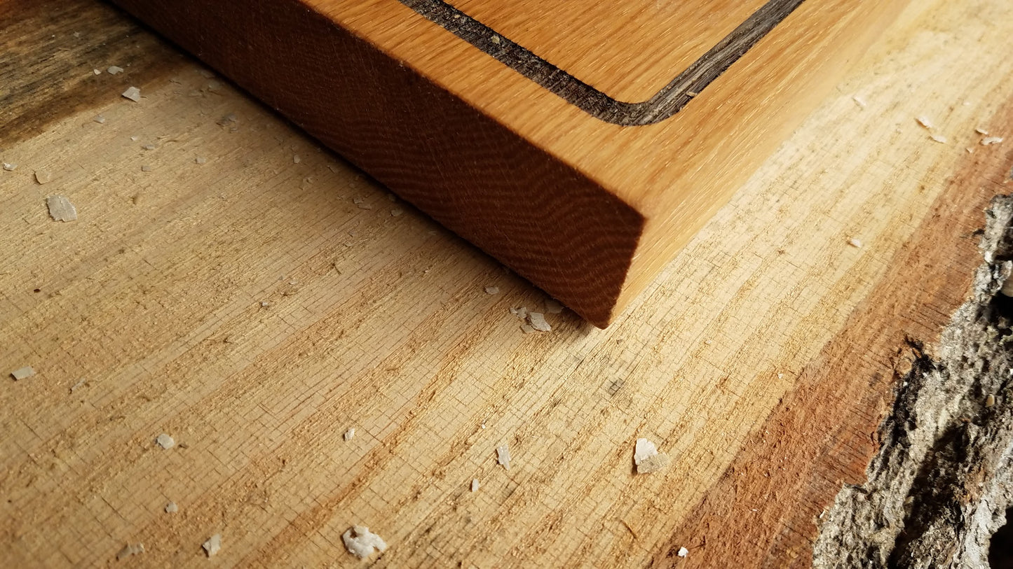 Square Body  Red Oak Slab Cutting Board