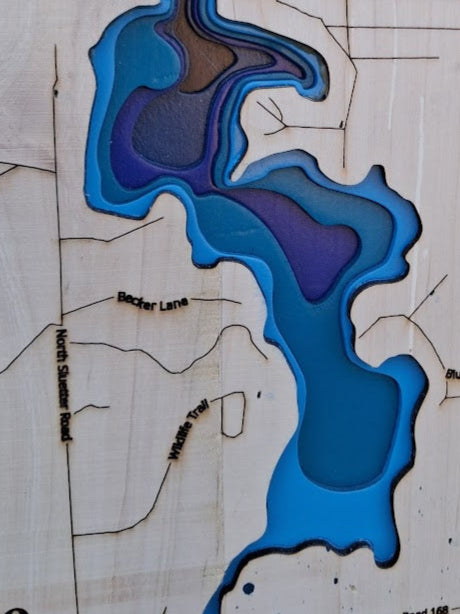 Lake Bridgeport Texas Topographic Depth Map