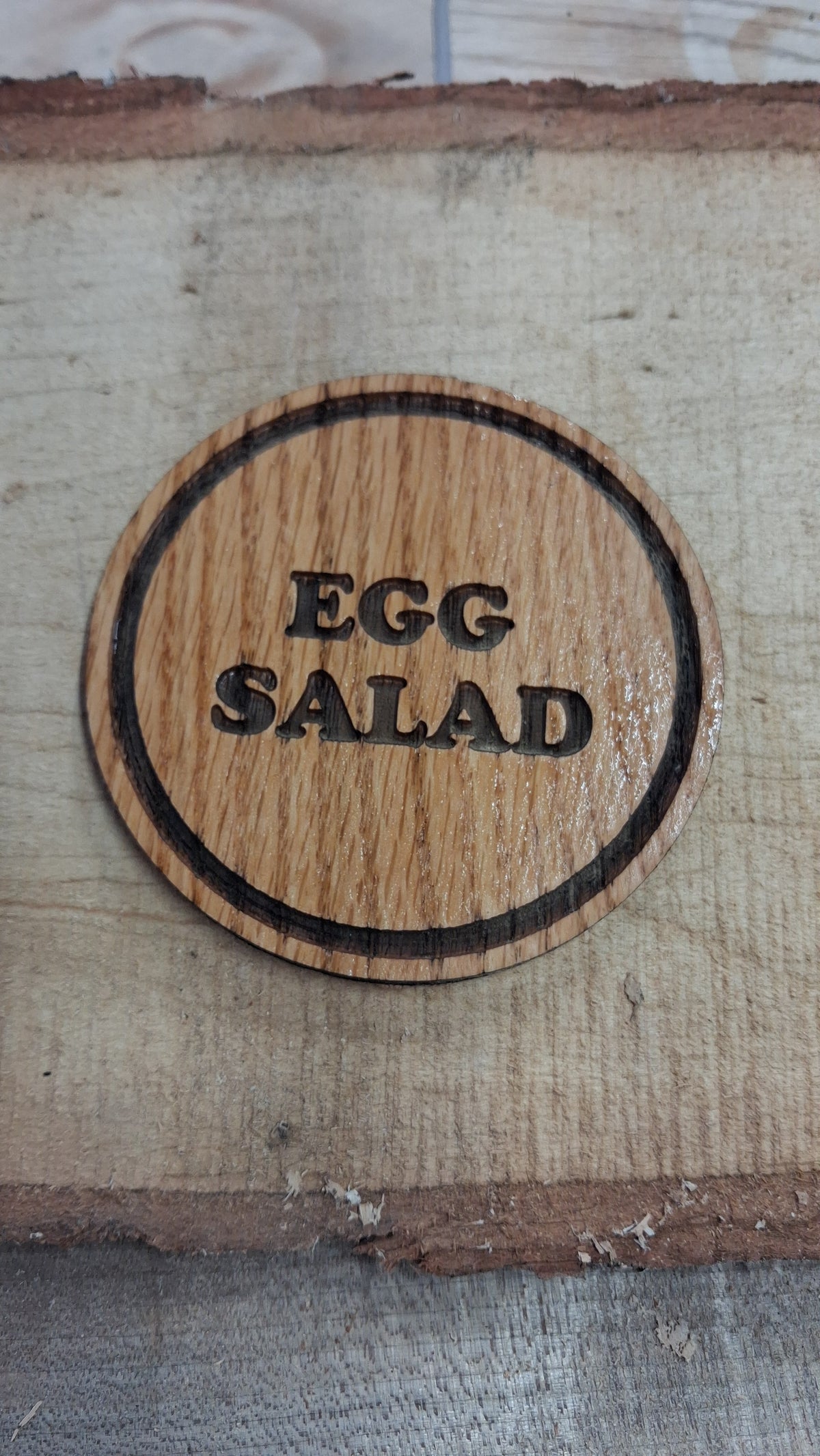 Egg Salad Coaster, Key Chain, and Ornament