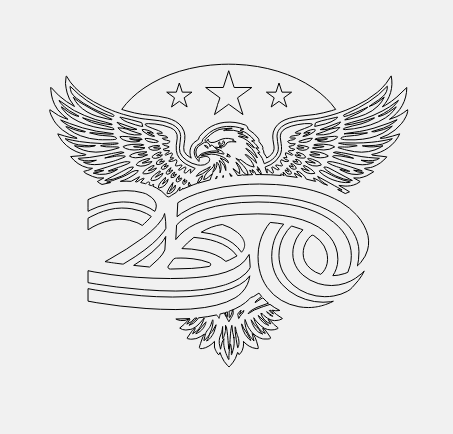 White Oak Maple Patriotic Cutting Board: 250th Anniversary Laser Engraved , 250 Years of Freedom
