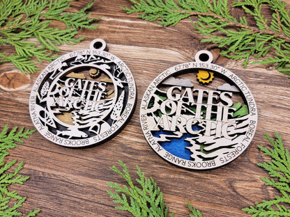 National Park- Laser Cut Wooden Christmas Ornaments Set 2 E-L