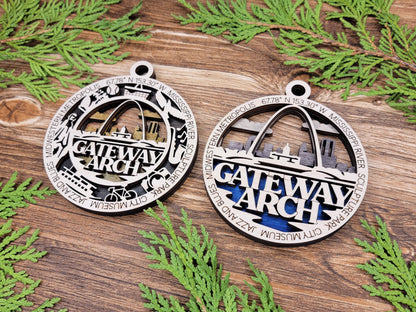 National Park- Laser Cut Wooden Christmas Ornaments Set 2 E-L