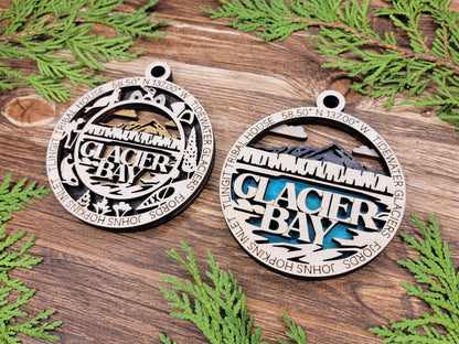National Park- Laser Cut Wooden Christmas Ornaments Set 2 E-L