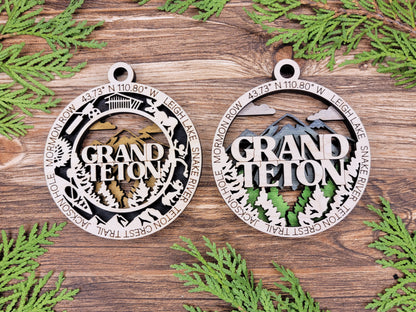 National Park- Laser Cut Wooden Christmas Ornaments Set 2 E-L