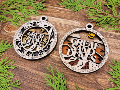 National Park- Laser Cut Wooden Christmas Ornaments Set 2 E-L