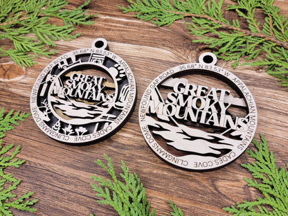 National Park- Laser Cut Wooden Christmas Ornaments Set 2 E-L