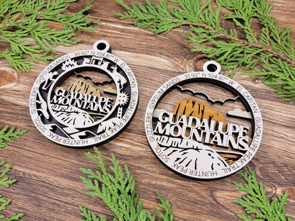 National Park- Laser Cut Wooden Christmas Ornaments Set 2 E-L
