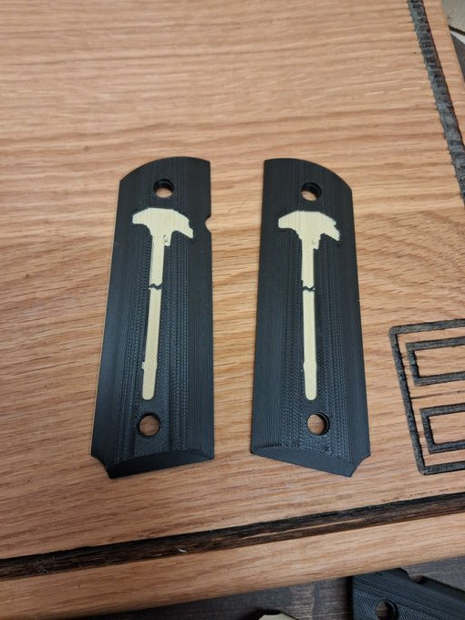 3D Printed PLA 1911 Grip Broken Charging Handle
