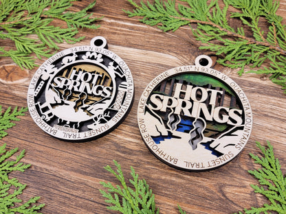 National Park- Laser Cut Wooden Christmas Ornaments Set 2 E-L