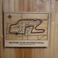 Racetrack Topography Engraved Wall Map F1/NASCAR/Motorcross