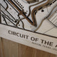 Circuit of the Americas Race Track Topography Map Wall Decor