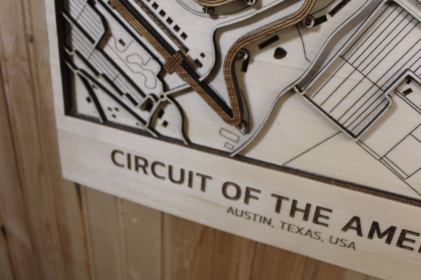 Circuit of the Americas Race Track Topography Map Wall Decor