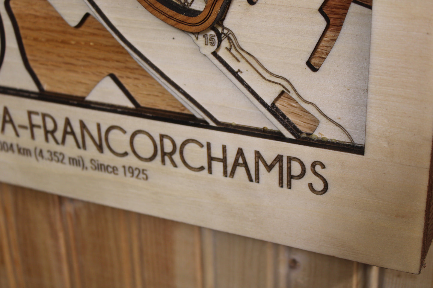 Racetrack Topography Engraved Wall Map F1/NASCAR/Motorcross