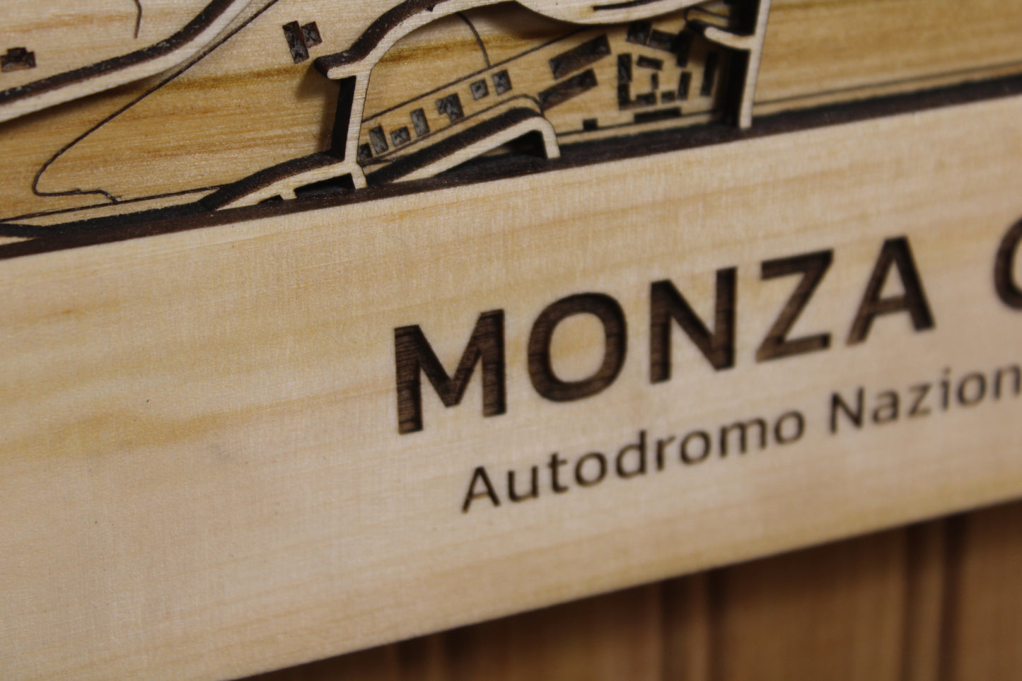 Racetrack Topography Engraved Wall Map F1/NASCAR/Motorcross