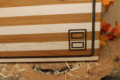 Square Body Maple/Cherry Edge Grain Cutting Board