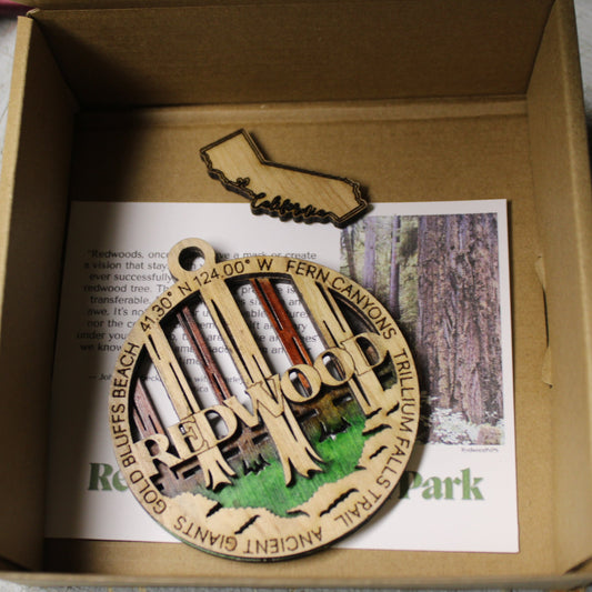 October National Park Ornament - Redwood National Park