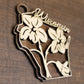 State Flower Christmas Ornament