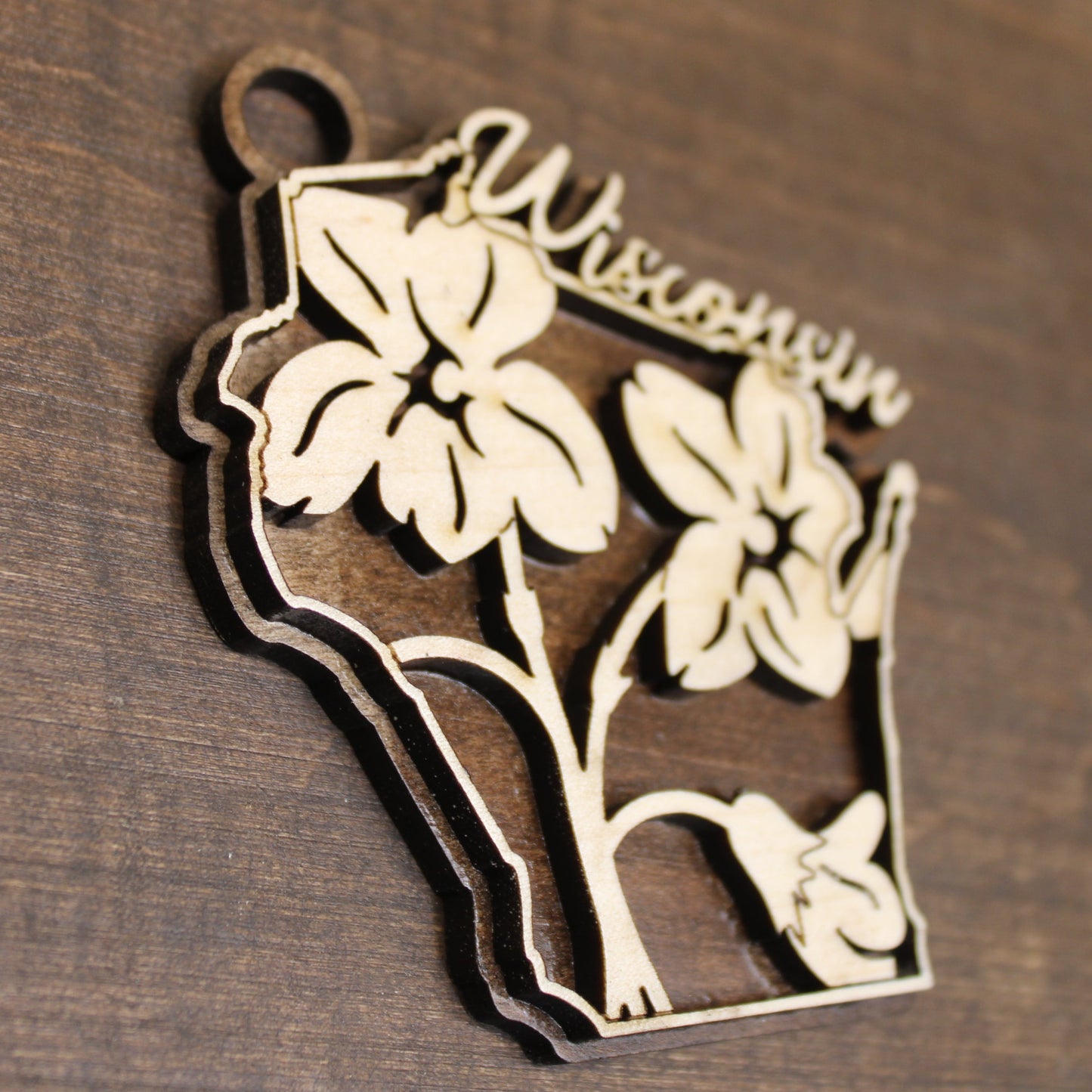 State Flower Christmas Ornament