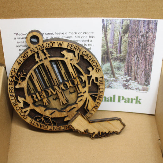 October National Park Ornament - Redwood National Park