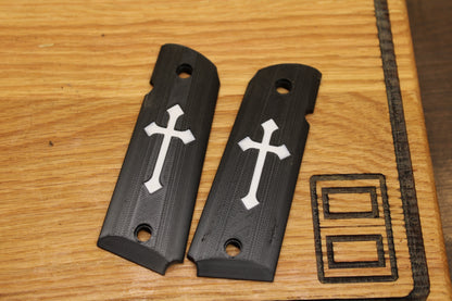 3D Printed PLA 1911 Grip with Cross