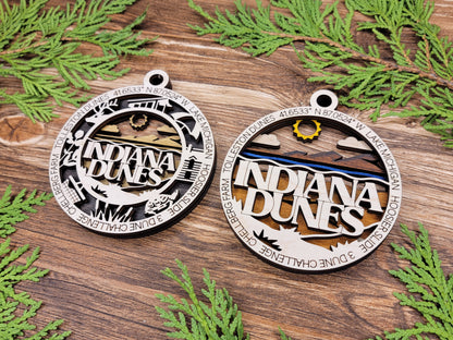 National Park- Laser Cut Wooden Christmas Ornaments Set 2 E-L