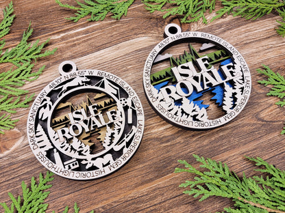 National Park- Laser Cut Wooden Christmas Ornaments Set 2 E-L