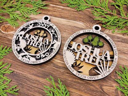 National Park- Laser Cut Wooden Christmas Ornaments Set 2 E-L