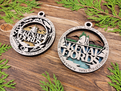 National Park- Laser Cut Wooden Christmas Ornaments Set 2 E-L