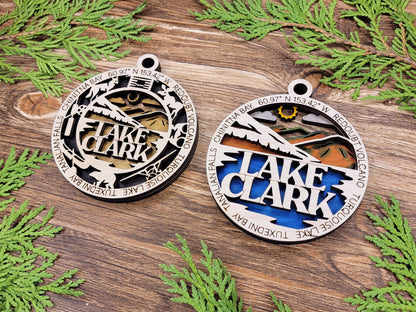 National Park- Laser Cut Wooden Christmas Ornaments Set 2 E-L