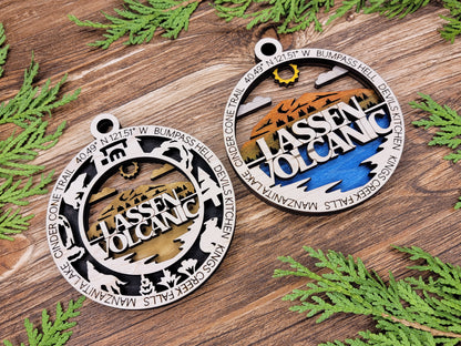 National Park- Laser Cut Wooden Christmas Ornaments Set 2 E-L