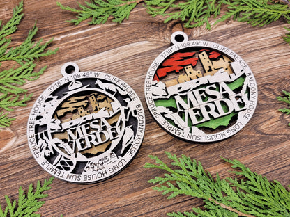 National Park  Wooden Christmas Ornament Set